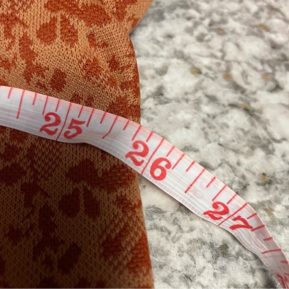 Vintage 50s 60s Orange Rust Floral Print Dress Coat Size XL - Picture 11 of 11